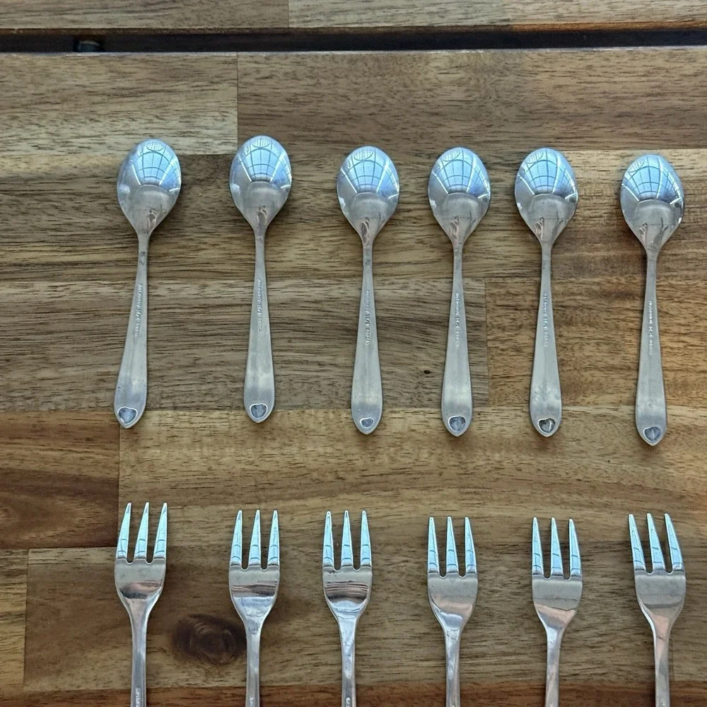 Retroneu Stainless Steel Set Of 24 Forks & Teaspoons Korea